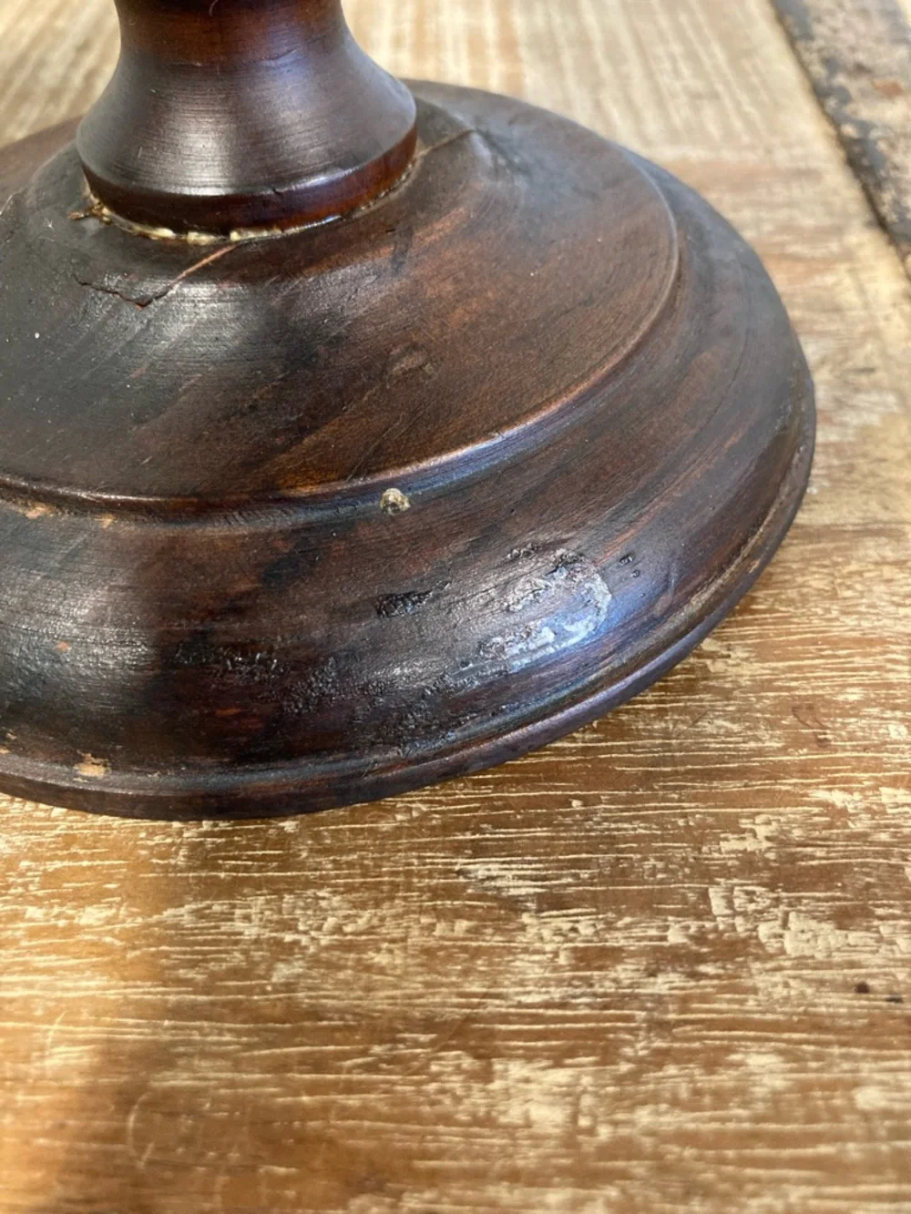 Spanish Revival Gothic Wood Candelabra 5 Candle 13” Rustic Decor - Picture 6 of 16